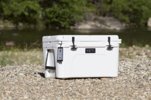 white yeti cooler for camping