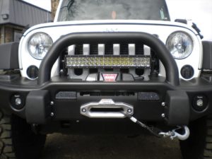 Light bar on the front of a car