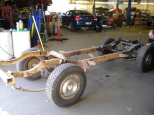 Car axel and wheels