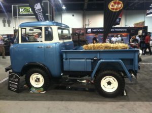 Old blue pick up truck