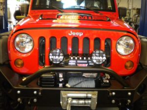 Jeep grill and headlights