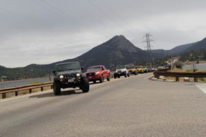 Line of Jeeps