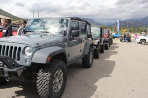 Line of Jeeps